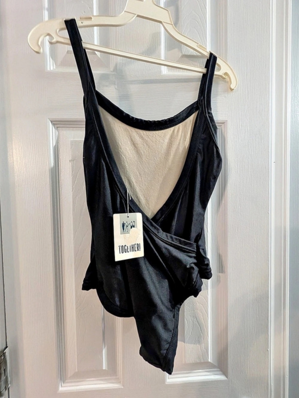 Vintage Together! Black One-Piece Swimsuit Size 8 NWT